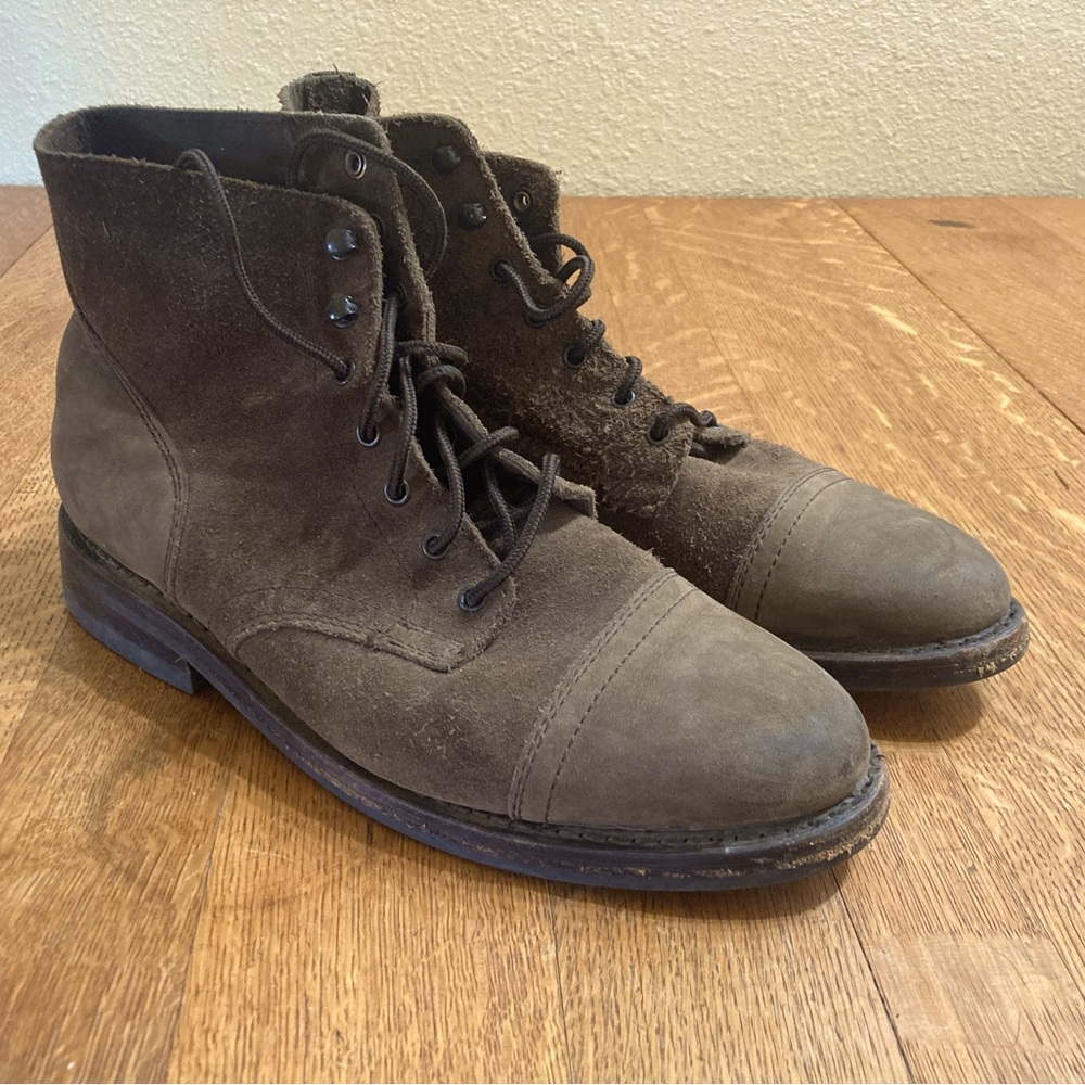 Thursday Boot Co mens 9 Captain brown tan suede nubuck leather boots